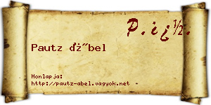 Pautz Ábel névjegykártya